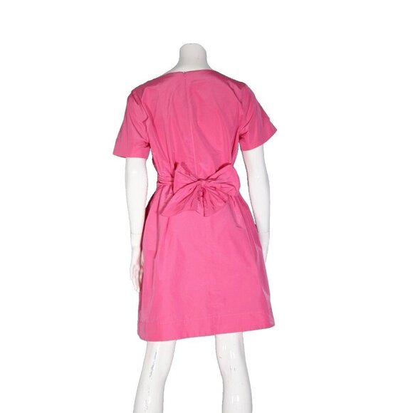 Weekend MaxMara Women's Large Pink Dress Short Sleeve Belted Knee Length A-Line - Picture 6 of 7